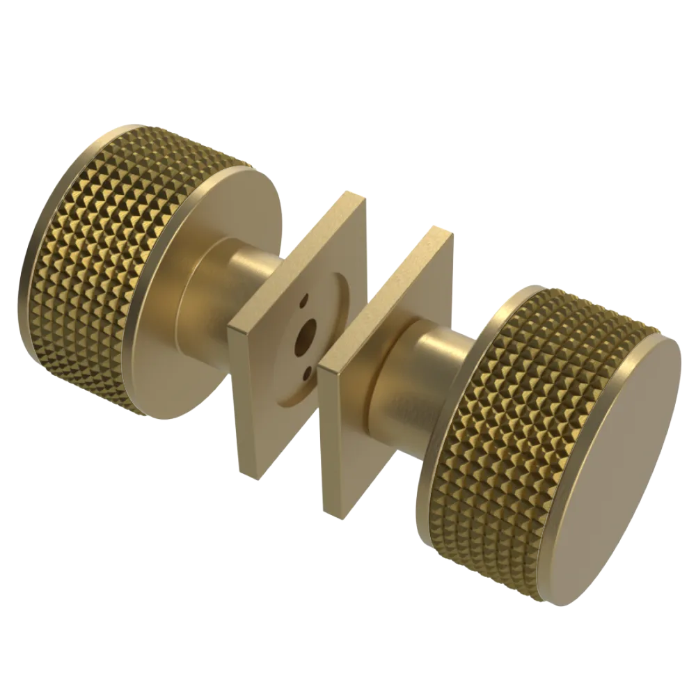 Rubinet Shower Door Knob (set) Satin Brass