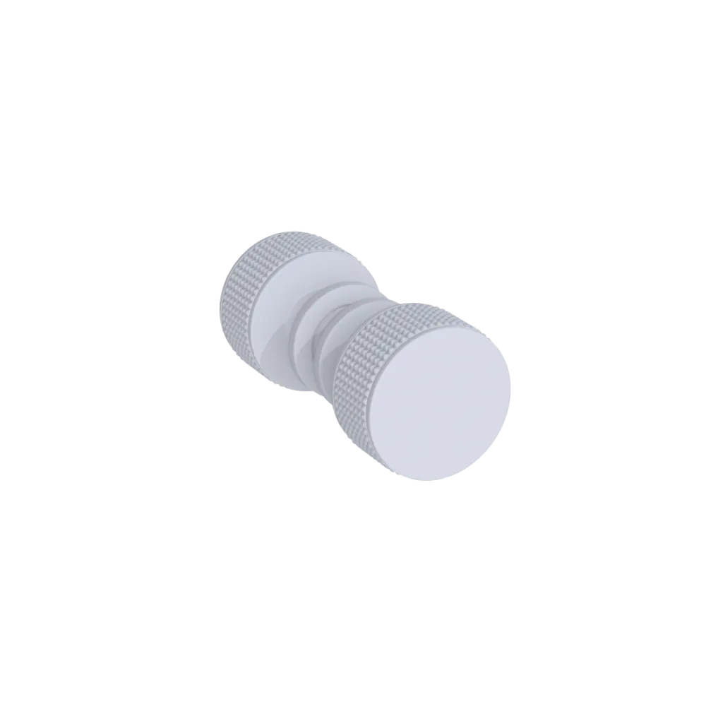 Rubinet Shower Door Knob (set) Matt White