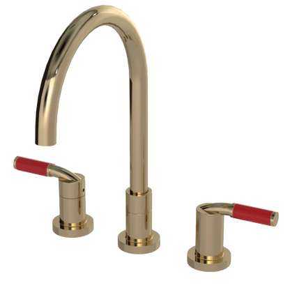Rubinet Widespread Kitchen Set Gold