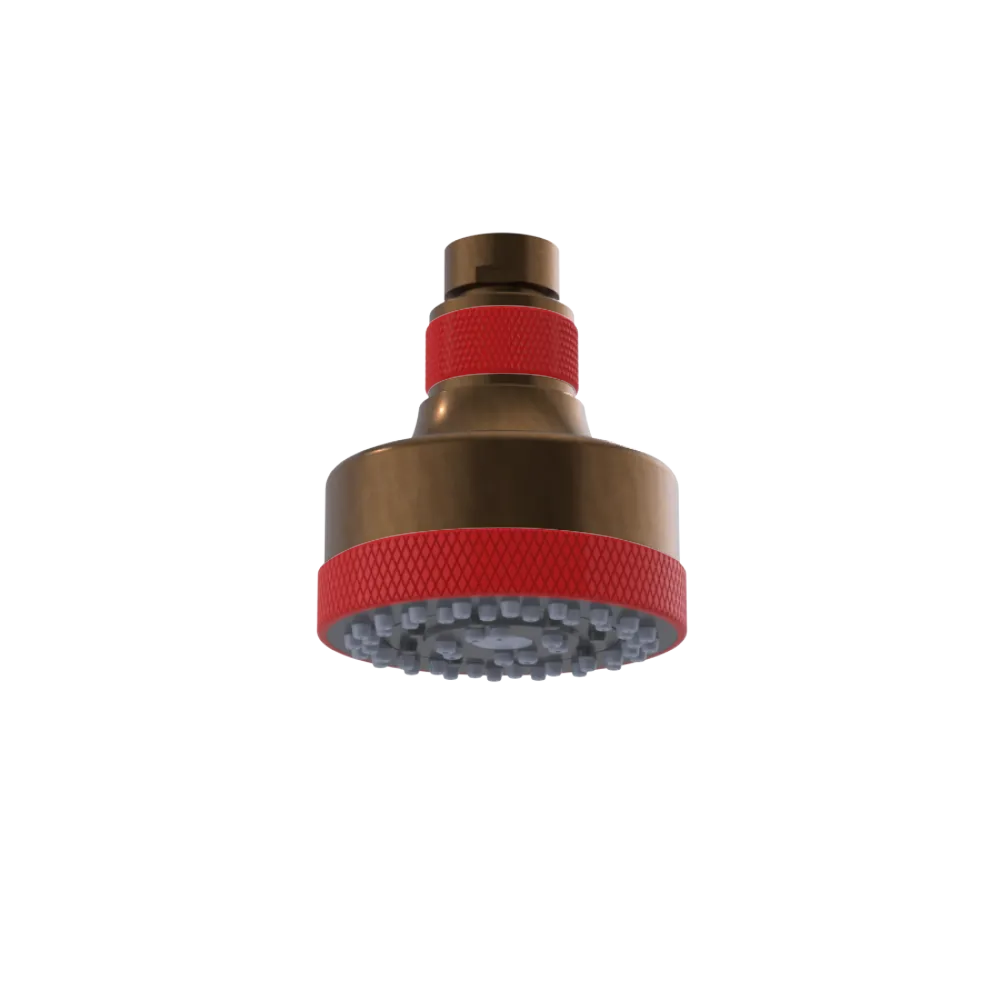 Rubinet 3 FUNCTION SHOWER HEAD Tuscan Brass