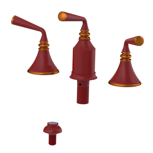 Rubinet Bidet Fitting with Spray, Diverter, and Vacum Breaker (Less Drain) Maroon