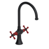 Rubinet Two Handle Single Hole Kitchen Set Matt Black