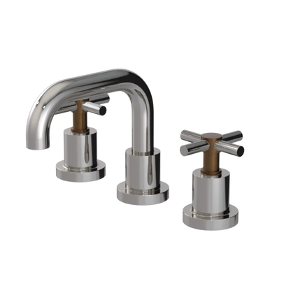 Rubinet Widespread Lav. Set. (less drain) Polished Nickel