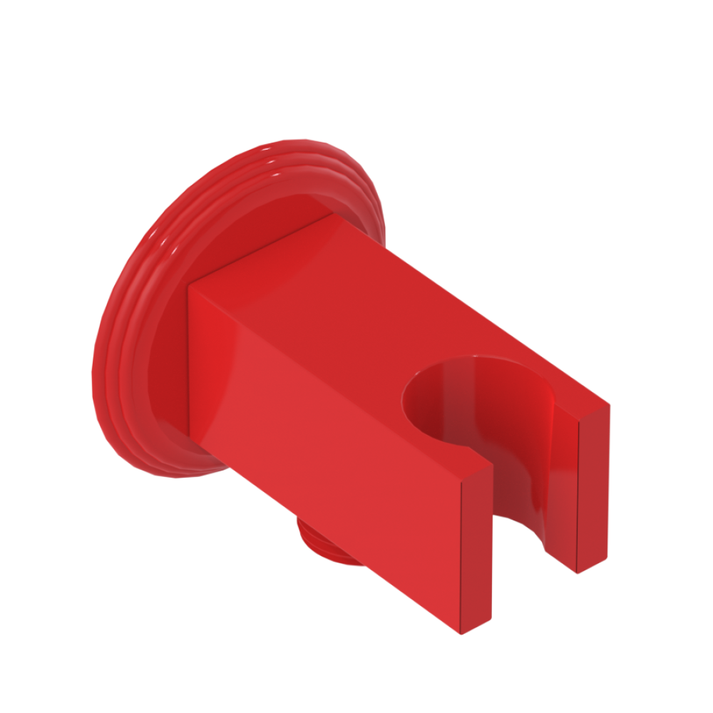 Rubinet Wall Bracket with Integral Supply with 1/2" NPT x 1/2" NPSM x 3" Nipple Red