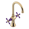 Rubinet Single Hole Dual Handle Lav. Set. (less drain) Gold
