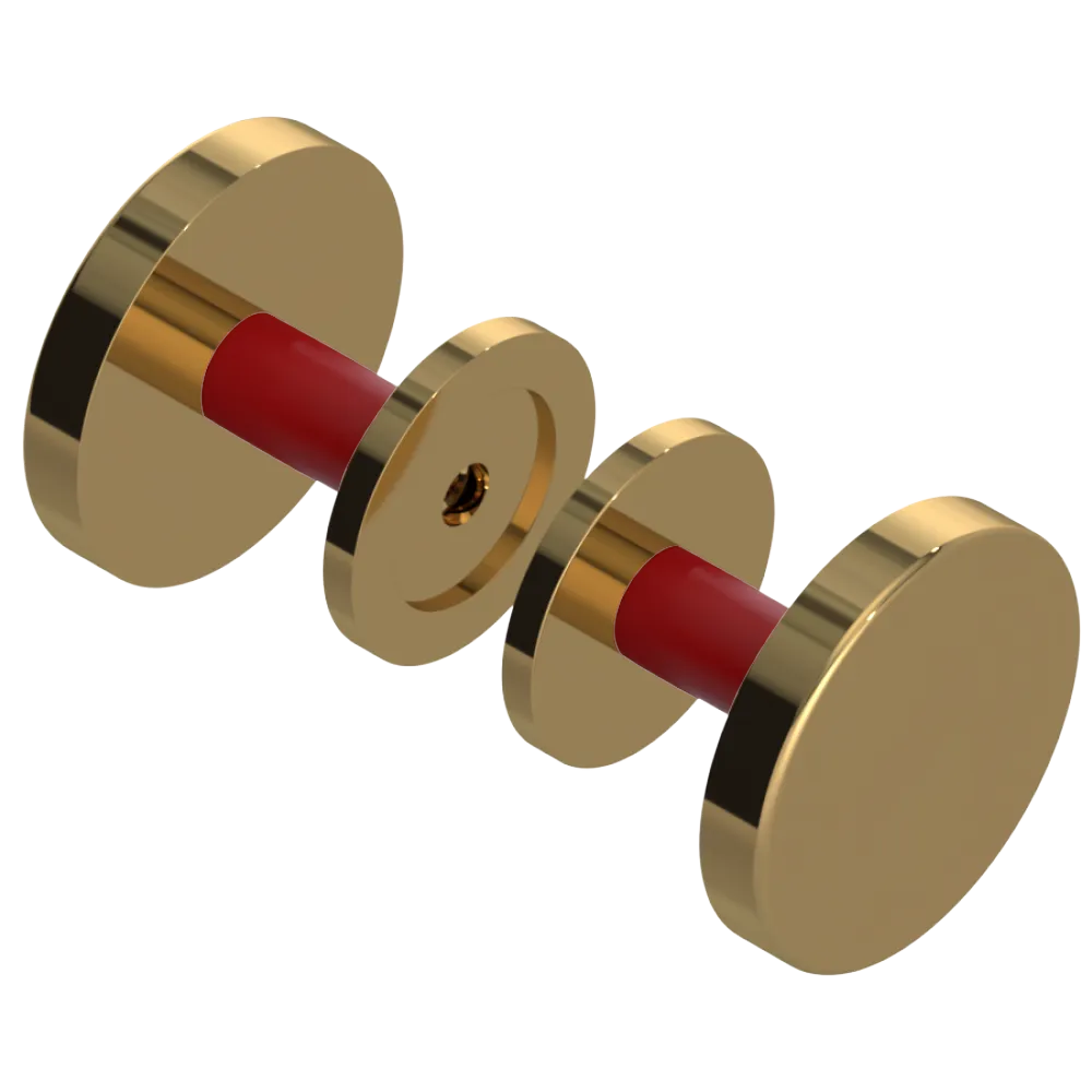 Rubinet Shower Door Knob (set) Gold
