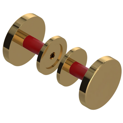 Rubinet Shower Door Knob (set) Gold