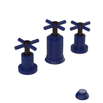 Rubinet Bidet Fitting with Spray, Diverter, and Vacuum Breaker (less drain) Midnight Blue