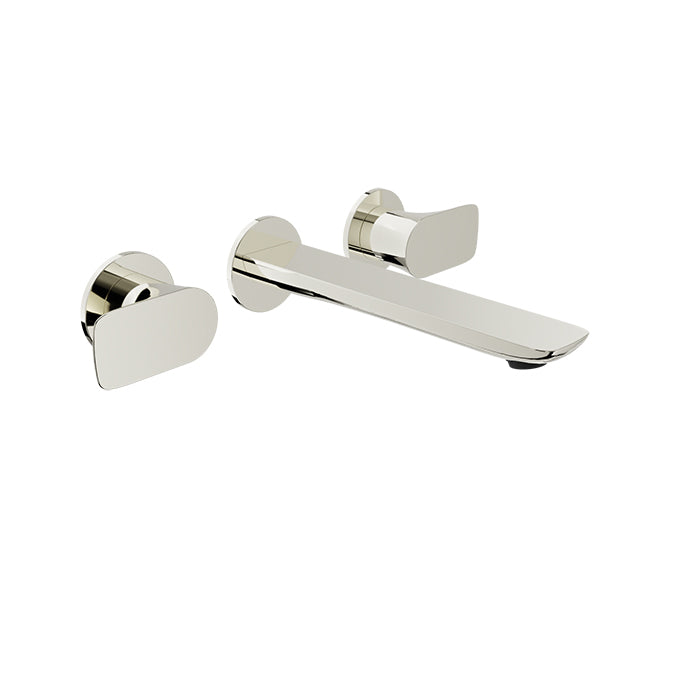 Baril Two handles wall-mounted lavatory faucet, drain not included