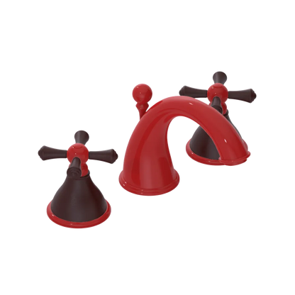 Rubinet Widespread Lav. Set. (less drain) Red