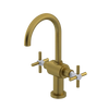 Rubinet Single Hole Dual Handle Lav. Set with LaSalle Spout (less drain) Antique Brass Matt