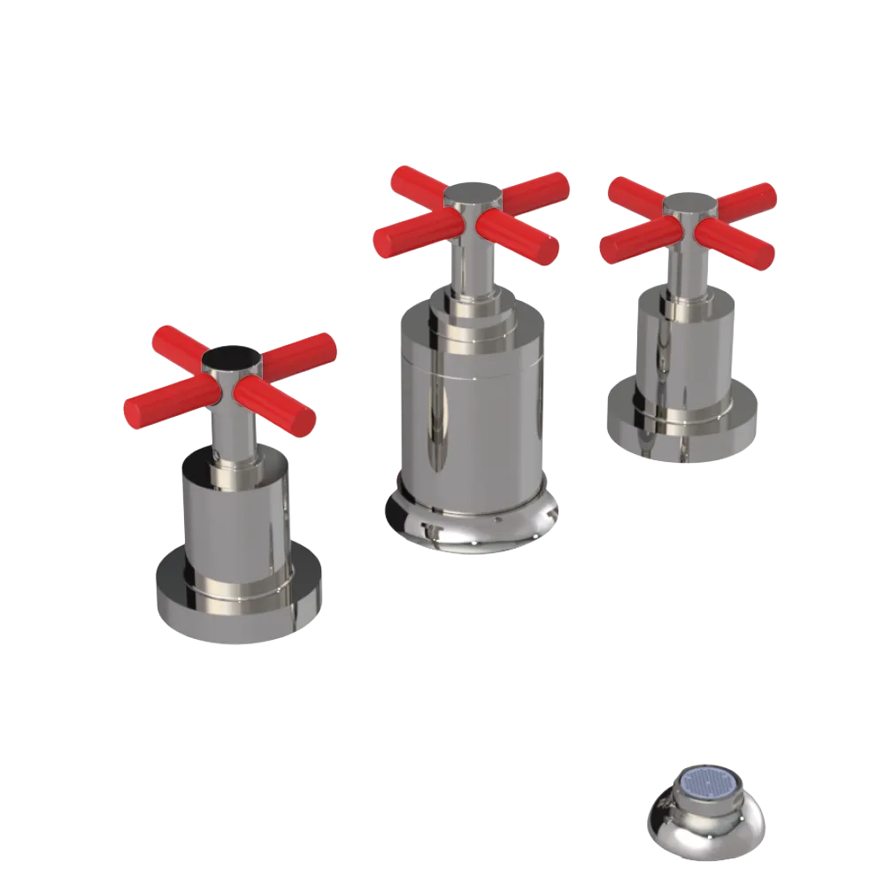 Rubinet Bidet Fitting with Spray, Diverter, and Vacuum Breaker (less drain) Polished Nickel