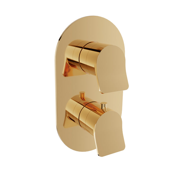 Baril Complete thermostatic pressure balanced shower valve with 2-way diverter