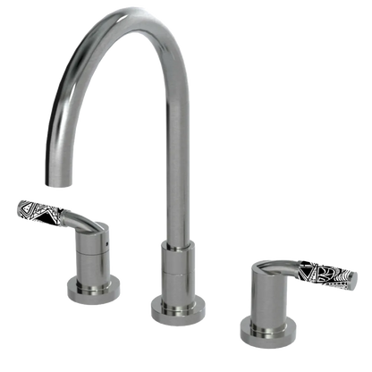 Rubinet Widespread Kitchen Set Satin Nickel