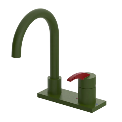 Rubinet 4" Centre Single Control Lav. Set. (less drain) Green Envy