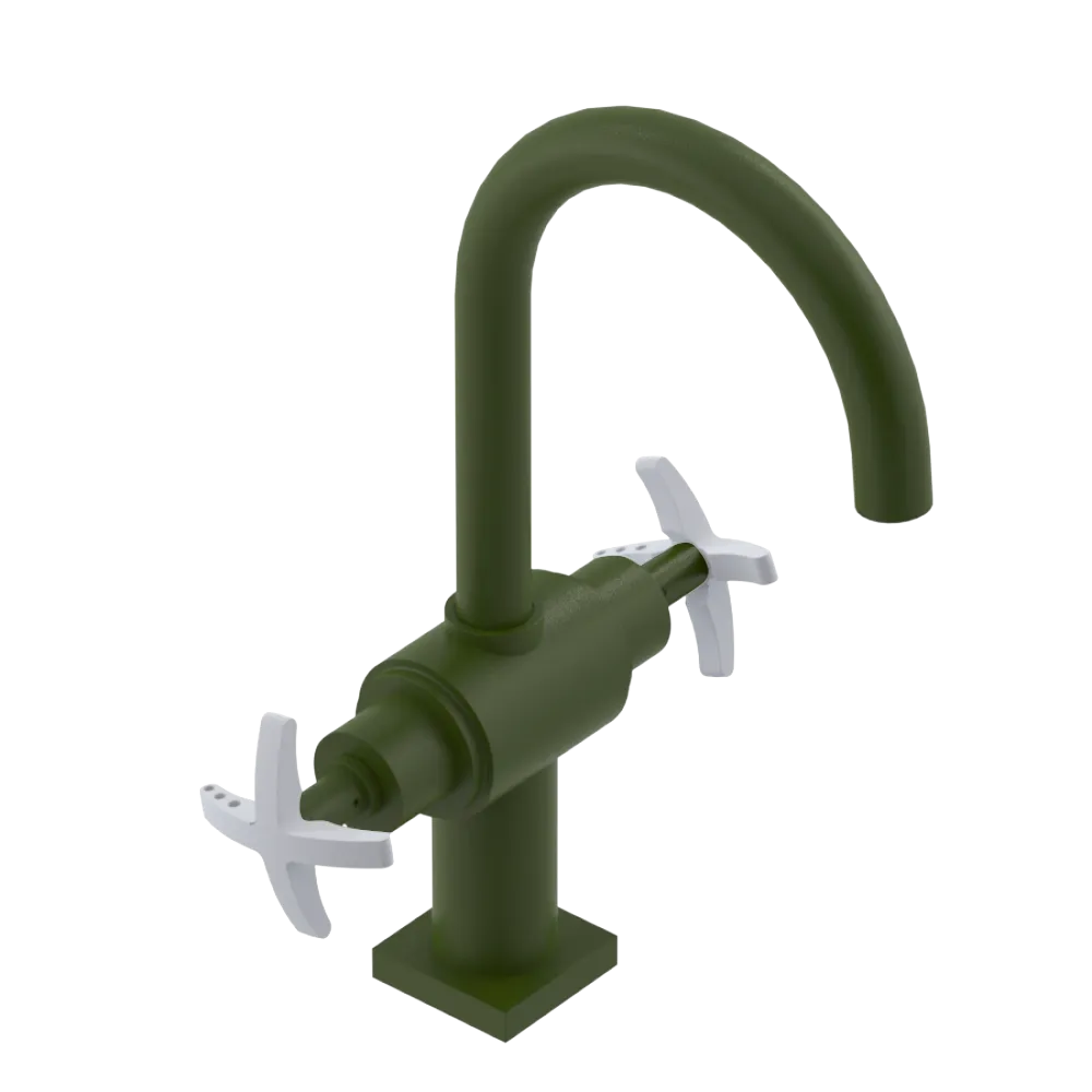 Rubinet Single Hole Dual Handle Lav. Set. (less drain) Green Envy