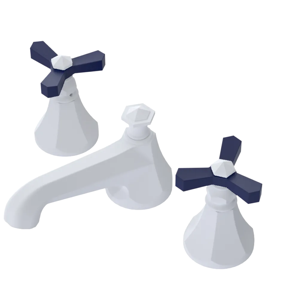 Rubinet Widespread Lav. Set. (less drain) Matt White