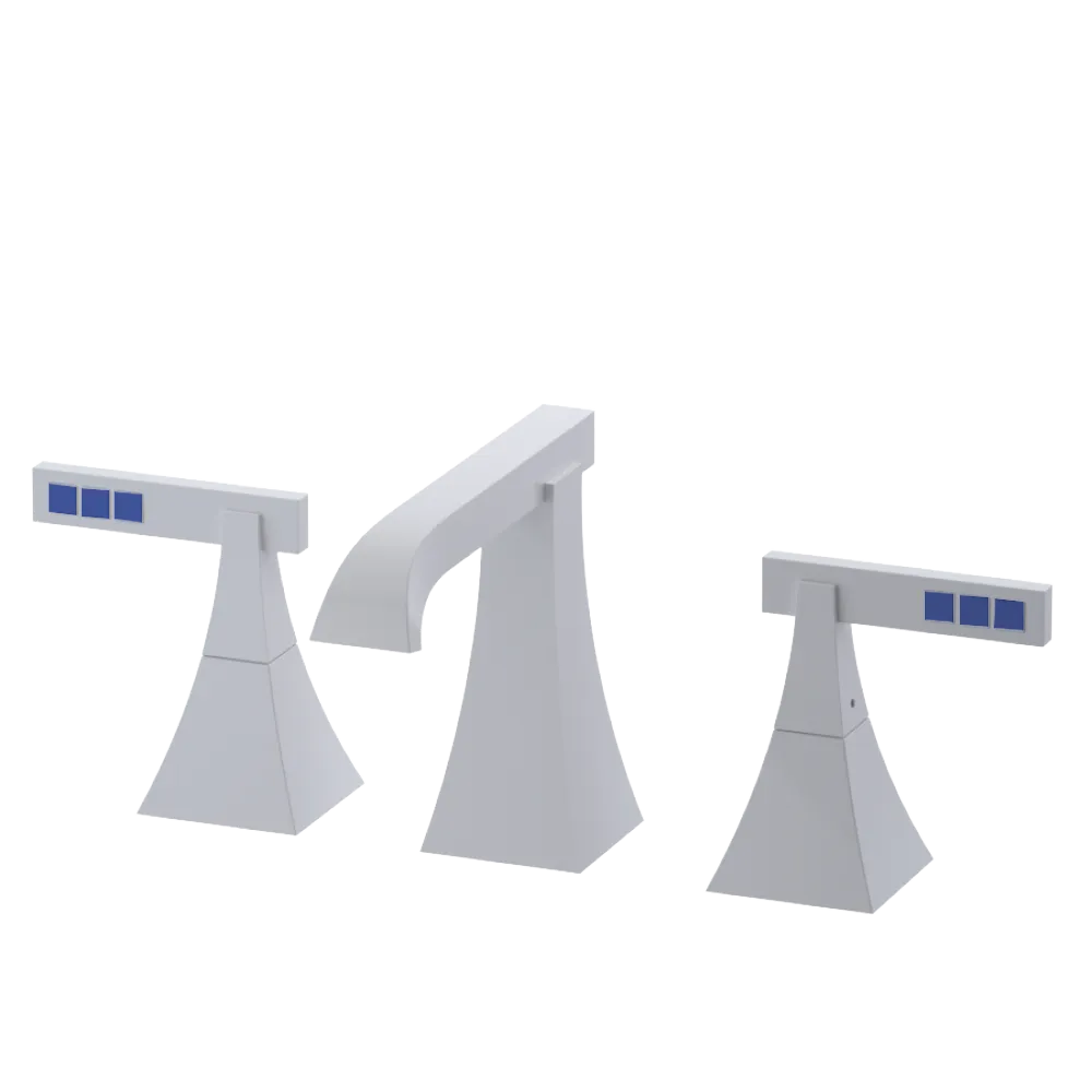 Rubinet Widespread Lav. Set. (less drain) White