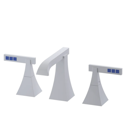 Rubinet Widespread Lav. Set. (less drain) White