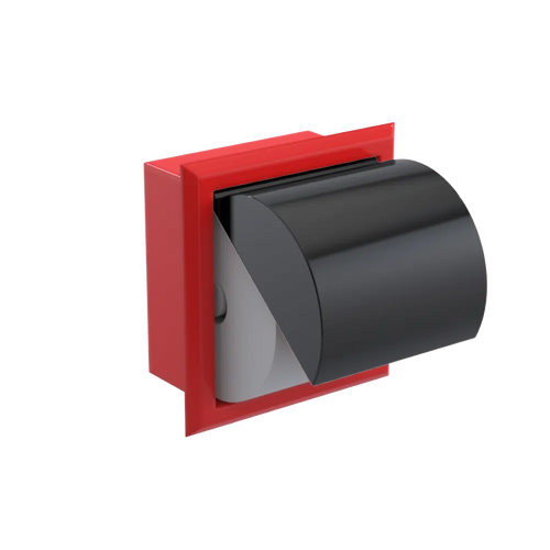 Rubinet RECESSED TOILET PAPER HOLDER Red