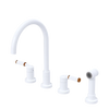 Rubinet Widespread Kitchen Set with Hand Spray White