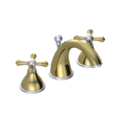 Rubinet Widespread Lav. Set. (less drain) Natural Brass