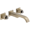 Brizo Two Handle Wall Mount Lavatory Faucet Less Handles 12 Gpm