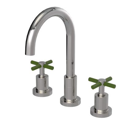Rubinet Widespread Kitchen Set with LaSalle Spout Polished Nickel