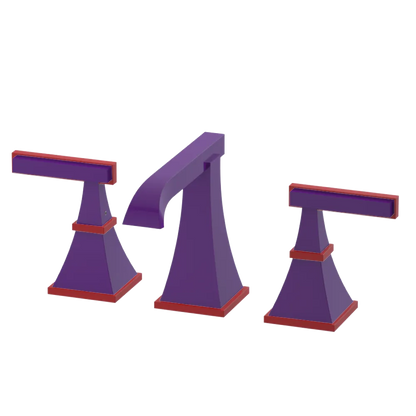 Rubinet Widespread Lav. Set. (less drain) Purple Haze