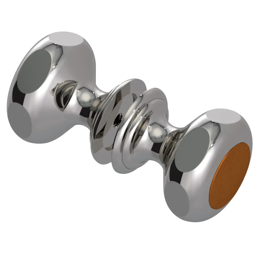Rubinet Shower Door Knob (set) Polished Nickel
