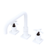 Rubinet Widespread Kitchen Set with Genesis Spout Matt White