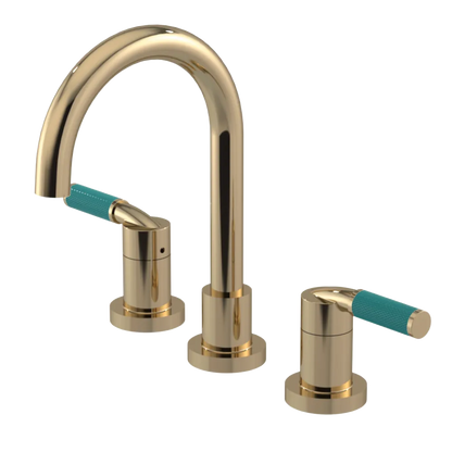 Rubinet Widespread Lav. Set. (less drain) Gold