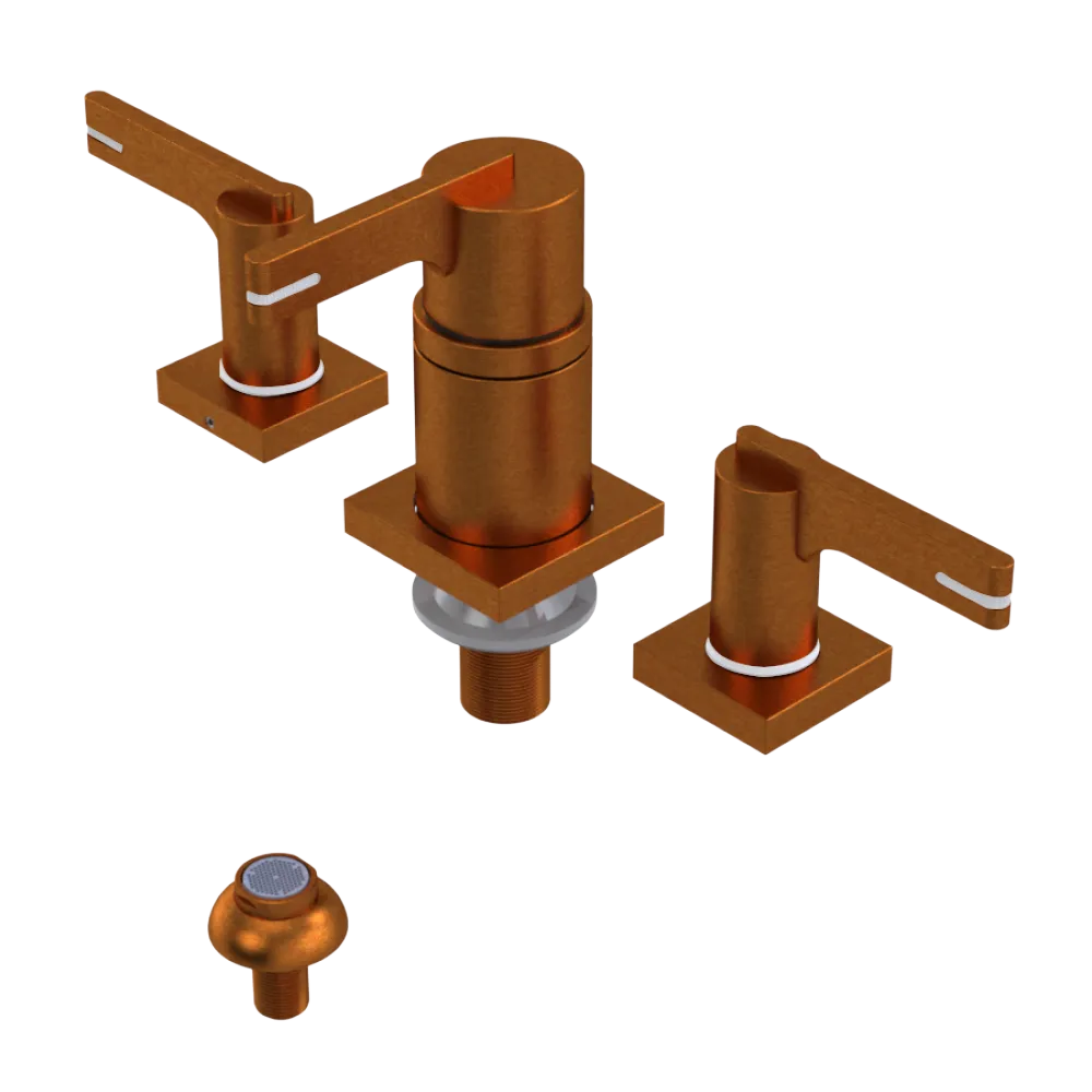 Rubinet Bidet Fitting with Spray, Diverter, and Vacum Breaker (Less Drain) Antique Copper Matt