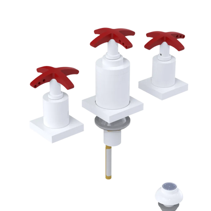 Rubinet Bidet Fitting with Spray, Diverter, and Vacuum Breaker (less drain) White