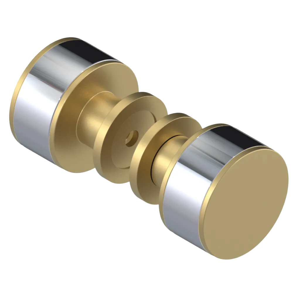 Rubinet Shower Door Knob (set) Satin Brass