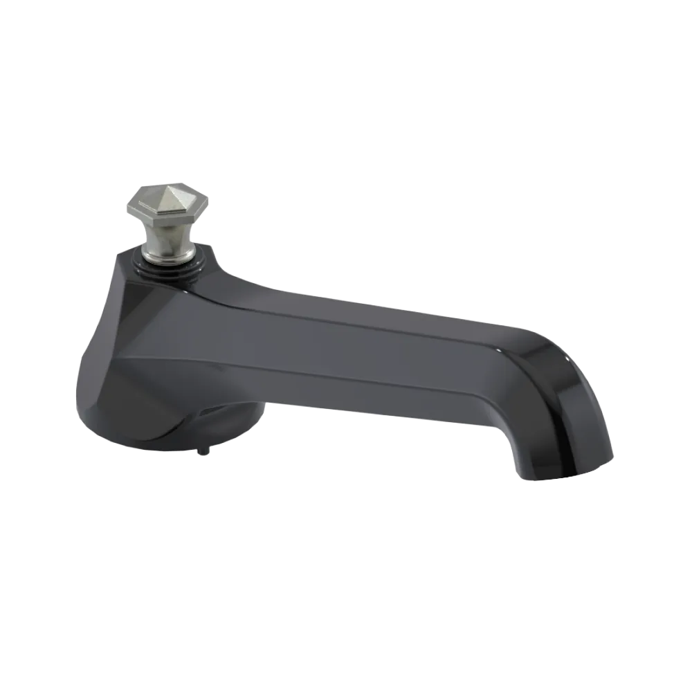 Rubinet Tub Filler Spout Deck Mount Black