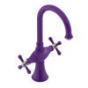 Rubinet Single Hole Dual Handle Lav. Set. (less drain) Purple Haze