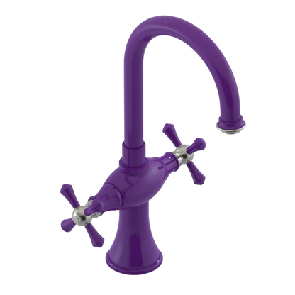 Rubinet Single Hole Dual Handle Lav. Set. (less drain) Purple Haze