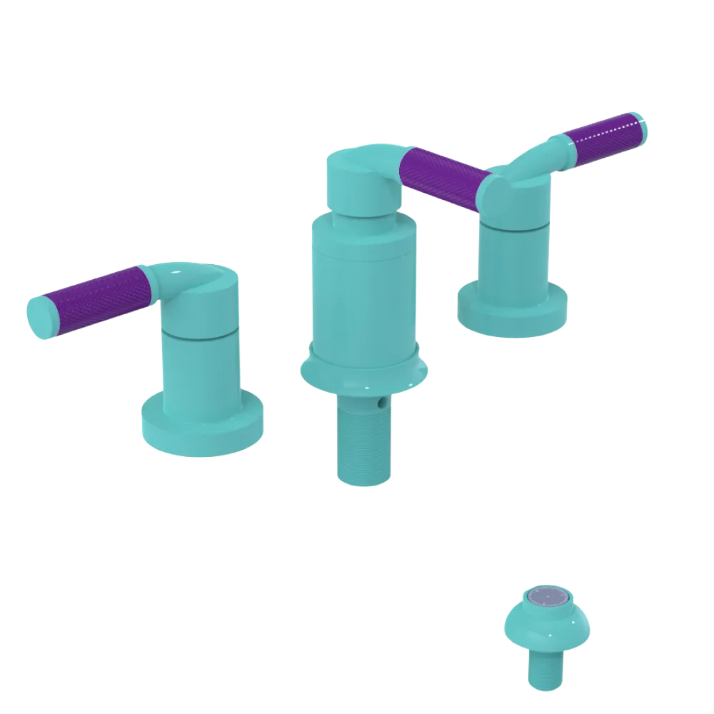 Rubinet Bidet Fitting with Spray, Diverter, and Vacum Breaker (Less Drain) Aqua