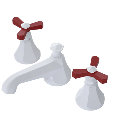 Rubinet Widespread Lav. Set. (less drain) Matt White