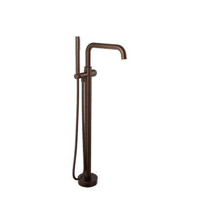 Baril Floor-mounted tub filler with hand shower (without handle)