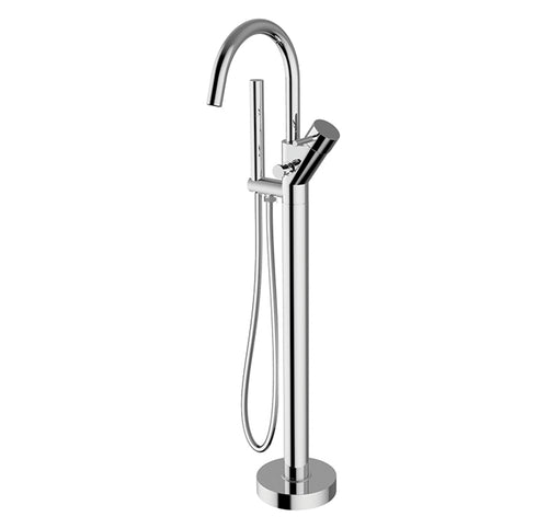 Cabano Floor mount tub filler with hand shower