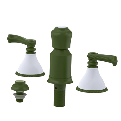 Rubinet Bidet Fitting with Spray, Diverter, and Vacum Breaker (Less Drain) Green Envy