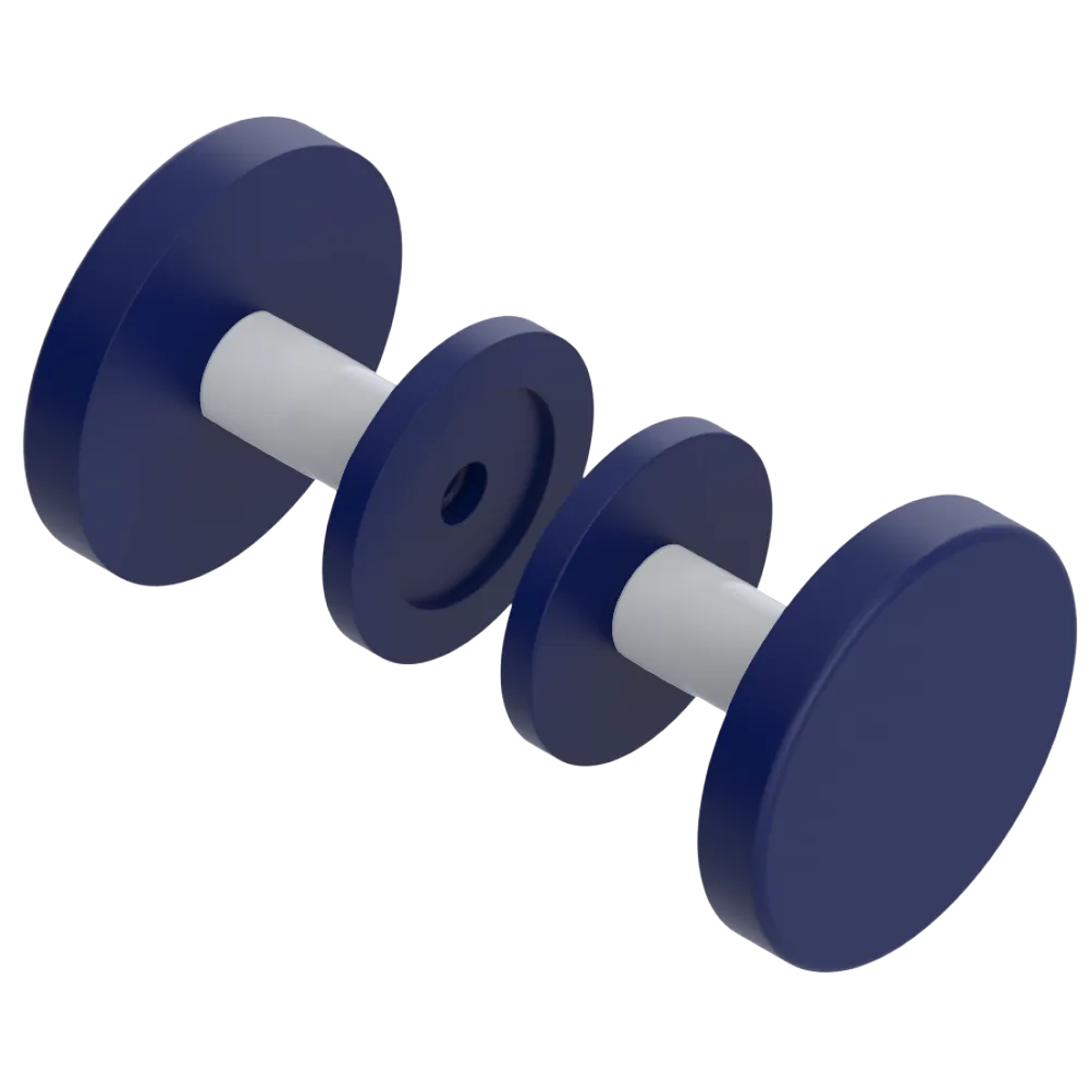 Rubinet Shower Door Knob (set) Midnight Blue