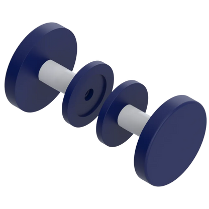Rubinet Shower Door Knob (set) Midnight Blue