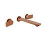 Baril Two handles wall-mounted lavatory faucet, drain not included