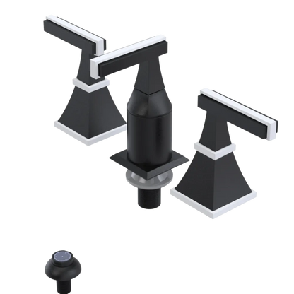Rubinet Bidet Fitting with Spray, Diverter, and Vacum Breaker (Less Drain) Matt Black
