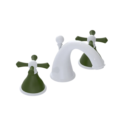 Rubinet Widespread Lav. Set. (less drain) White