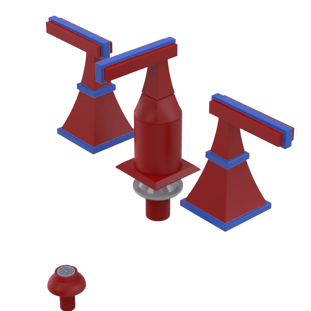 Rubinet Bidet Fitting with Spray, Diverter, and Vacum Breaker (Less Drain) Maroon