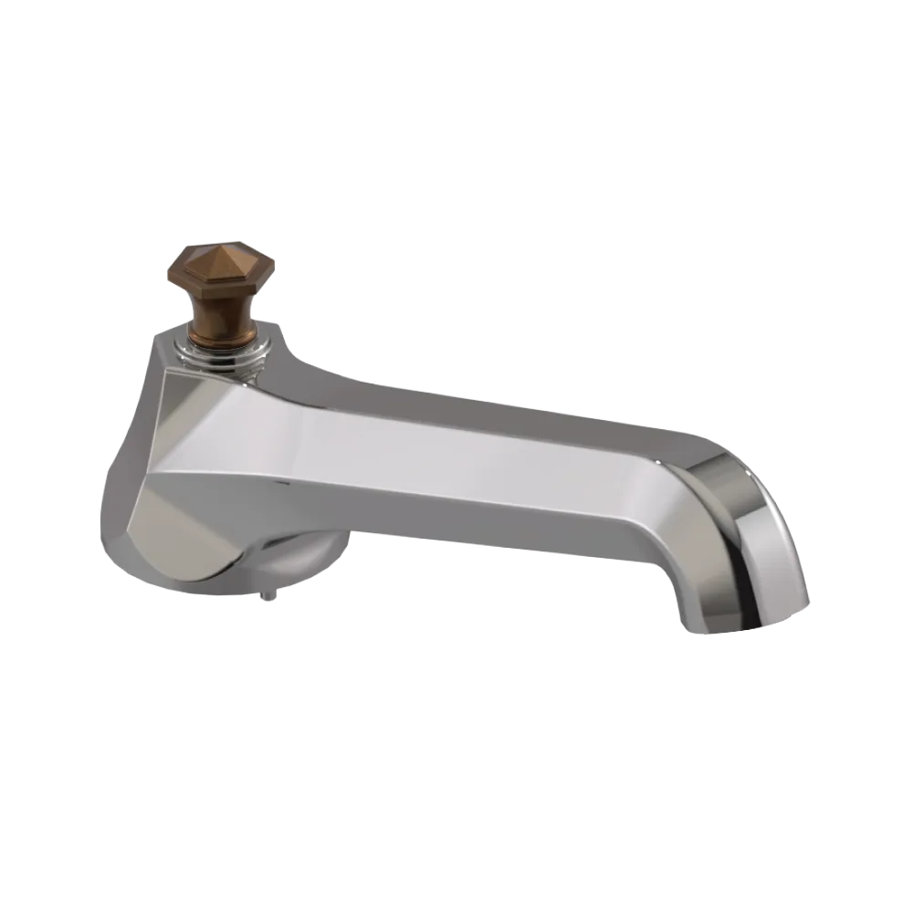 Rubinet Tub Filler Spout Deck Mount Polished Nickel
